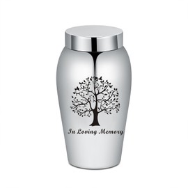 VCCWYQK Large Urns for Human Ashes Cremation Urns for Dogs Cat Ashes Stainless Steel Urns Funeral Memorial Keepsake for Human Pet Ash Holder