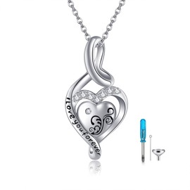 Cremation Heart Urn Necklace Ashes Jewelry for Women Men Keepsake Pendant Memorial Locket Ash Holder