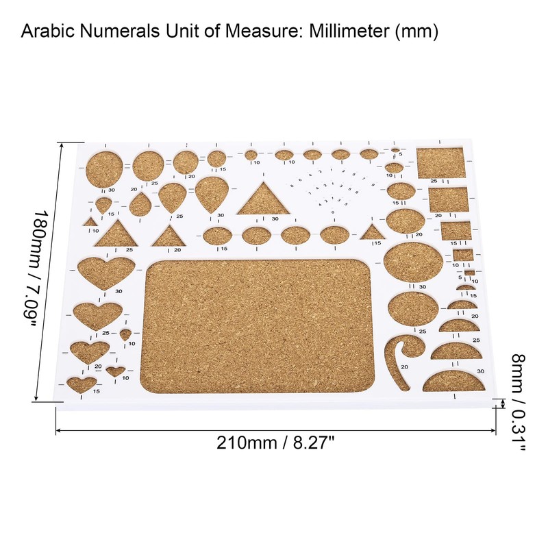 PATIKIL Paper Quilling Template Board 8x7 Inch, Mould Crimper Tool