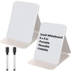 Dunzoom 2 Pcs Small Glass Desktop Whiteboard with Reversable Stand