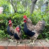 LWINGFLYER Artificial Feather Hen Chicken Statue Ornaments DIY Craft for
