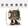 YOUKI Retro Steampunk Style Robot Table Clock,Industrial Style Desk and