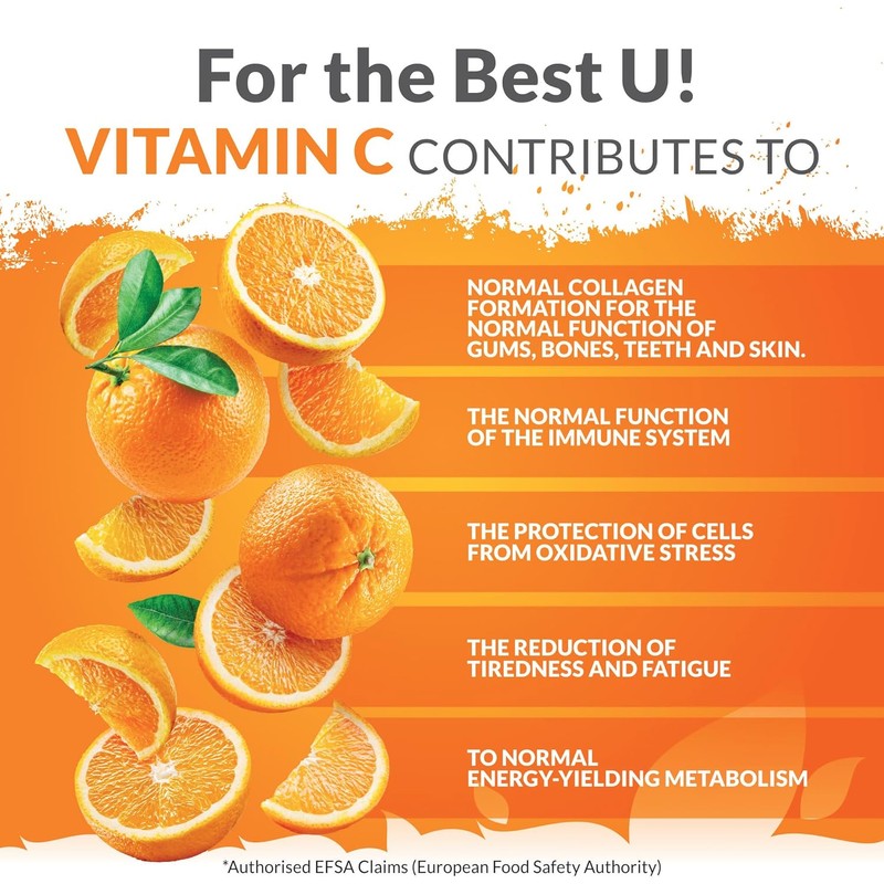 Vitamin C 1000mg - 180 Vegan Tablets - 6 Month