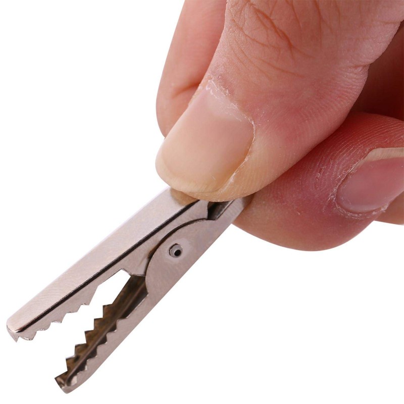 Akozon Crocodile Clips, 20pcs 35MM Metal Alligator Clip Crocodile Electrical