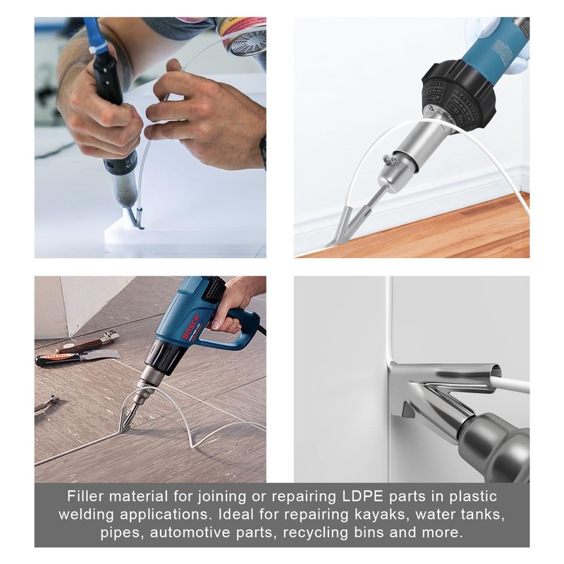 White Plastic Stick Low Density Polyethylene LDPE Plastic Welding Rod,