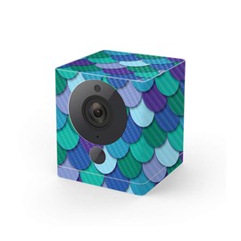 MightySkins Carbon Fiber Skin for Wyze Cam V2 - Blue Scales | Protective, Durable Textured Carbon Fiber Finish | Easy to Apply, Remove, and Change Styles | Made in The USA (CF-WYCAM-Blue Scales)