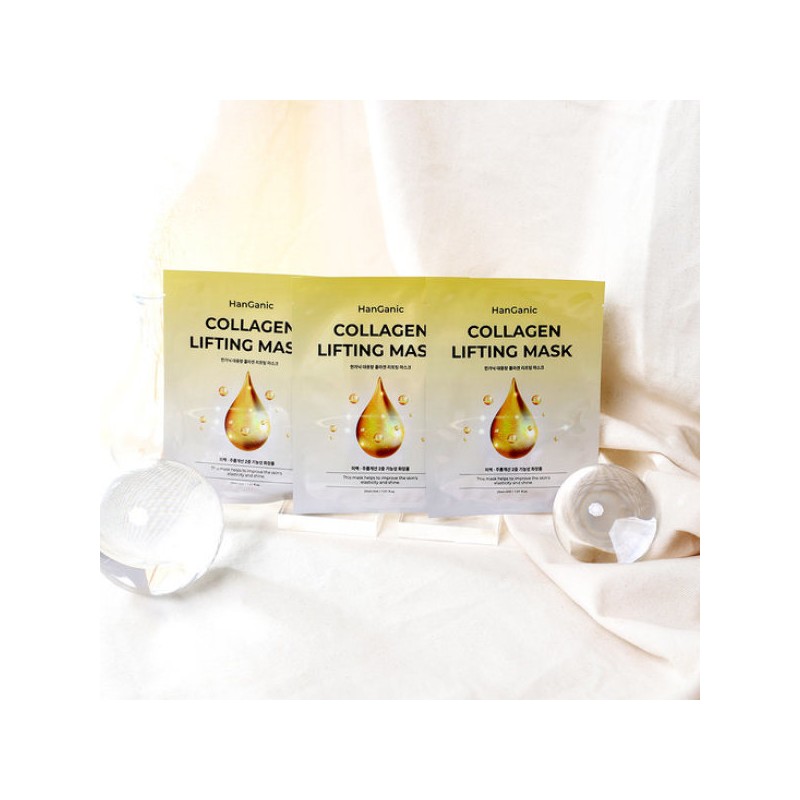 Hanganic 한가닉 대용량 콜라겐 리프팅 마스크팩 30ml X 100장 Hanganic