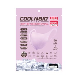 COOLNBIO MASK Cool Contact Mask, PURPLE M, 1 Piece x 2 Bag Set, Summer Mask, No Ear Pain, Cool, Quick Drying, Antibacterial, Odor Resistant