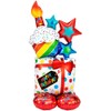 Amscan Anagram Air Loons Birthday Cake (Stacked Birthday Icon)