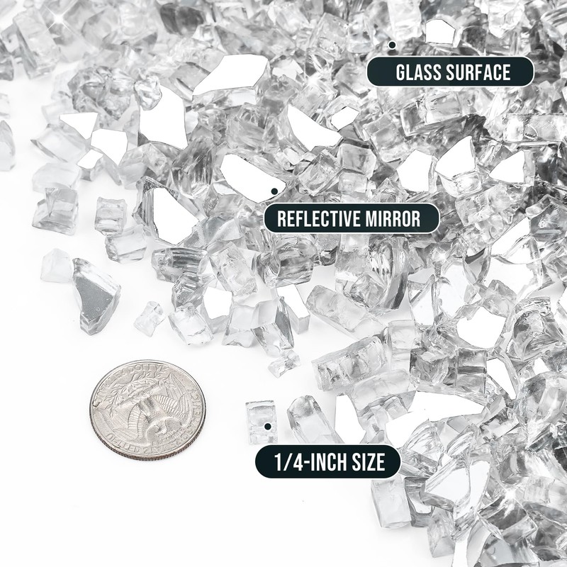 Skyflame 10-Pound Fire Glass for Fireplace Fire Pit and Landscaping,