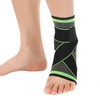 Compression Ankle Support with Achilles Tendon & Malleolus Taping Design Ankle Taping Support - Black L 2ea