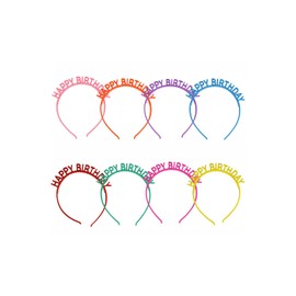 YINKE Birthday Headband Colorful Happy Birthday Party Supplies Colorful Decoration for Women, Girls, Kids, Birthday Surprise, Set of 8 Colors