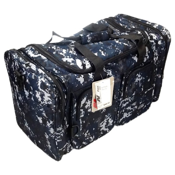 NexPak 22" 3000cu.in Tactical Duffel Bag TT122 DMBK (Navy Blue),