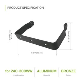 ASD Floodlight Mounting Bracket for LED Area Lights | Compatible with 240-300W LSB5, LSB5A | Bronze