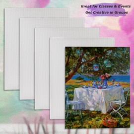 Canvases for Painting 8x10 Canvas Bulk 20 Pack Canvas Boards Blank Painting Canvas- Cotton Canvas Panel Bulk for Acrylic Paint, Pouring, Oil Paint Watercolor Paints Art Supplies