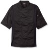 Chef Code Men's Chef Coat with Side Vents, Charcoal, X-Large