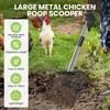 Eikovia Chicken Coop Accessories,15" Large Metal Chicken Poop Scooper, 22"