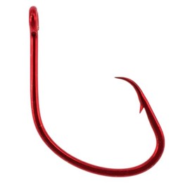 Boss Kat BK84Z 1/0 Super Boss Circle Hook, Offset, Boss Red, Size