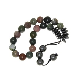 Jeannieparnell N3 IA Greek Style Loose Strung Komboloi 10mm Indian Agate Gemstone Beads Worry Beads