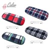 CHARMANT MT565 Glasses Case, Checkered Pattern, Hard Case, Slim, Compact,