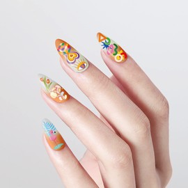 Nail Stickers Nail Stickers Nail Art for Women Girls Children 24 Sheets Star Animal Smiling Face Pattern Decoration DIY Nail Design Nail Tattoos 1000+ Pieces