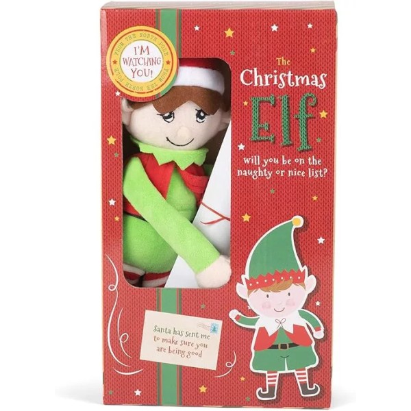 Christmas Elf with Nice Naughty Stickers, 10.25 inch