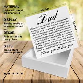 Dad Gifts from Daughter Son Kids, Dad Gifts for Birthday Father's Day Christmas, Best Dad Ever Gifts, Father Gifts, Dad Thank You I Love You, Wooden Box Sign