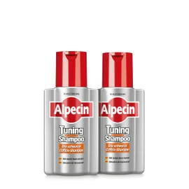 Alpecin Tuning Shampoo - 2 x 200 ml - The Black Caffeine Shampoo for Grey Hair | Strong Colour Pigments Keep Dark Hair Dark