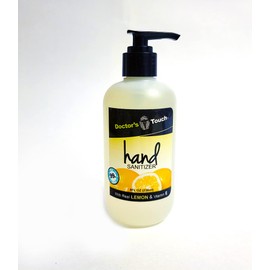 Doctor's Touch Hand Sanitizer With Real Lemon Vitamin E And Aloe Vera - 99% Effective Against Germs - 70% Alcohol - Antibacterial - Leaves Hands Clean, Soft And Moisturized (8oz, 1)