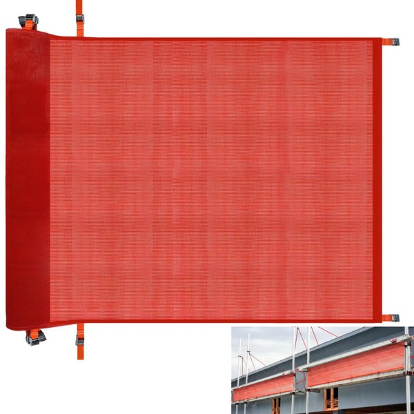 Construction Safety Debris Netting with 14 Tapes & Buckles -
