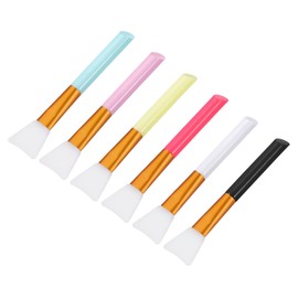 MECCANIXITY Silicone Epoxy Brushes Pink/Blue/White/Yellow/Black/Red Applicator DIY Brush for Making Epoxy Tumbler, Pack of 6