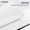 Rinrda A5 Graph Paper Spiral Notebook 8.5" x 5.7"-4 Pack