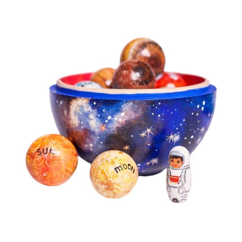 Solar System Model Ball Kit Wooden Solar System Ball Planet