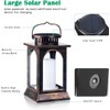 TomCare Solar Lights Flickering Flame Upgraded Metal Solar Lantern Outdoor