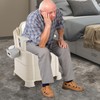 Portable Bedside Commode with Night Light, 440lb Load Capacity,PU Cushion,