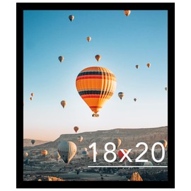 JCJMY 18x20 Picture Frame Black for Poster Photo Picture, Horizontal and Vertical Formats for Wall Hanging, 18 x 20 Wall Gallery Poster Photo Frame for 18 by 20 Photos Posters, Black