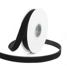 5/8" Wide x 10 Yards Velvet Ribbon, Vintage Single Face Velvet Ribbons for Gift Wrapping, Christmas Wrapping Bows, Wedding Decor, Sewing and More (Black)