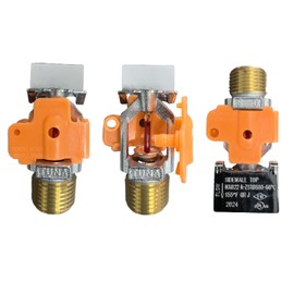 Fire Sprinkler Head Quick Response Horizontal Sidewall Spray - FM Approved & UL Listed 1/2" NPT 155℉(68℃) K=5.6 (K80/metric) Quick Response for Automatic Fire Sprinkler System (6, Chrome)
