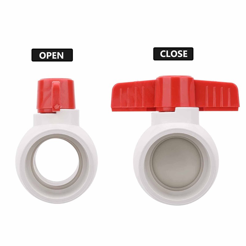 2" PVC Ball Valve Water Pipe Shut-off Valve Socket with