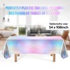 3 Pack Iridescent Tablecloth, 54" x 108" Birthday Party Table