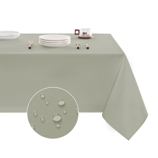 Veblandy Tablecloth Rectangle Waterproof Spill-Proof Wrinkle-Free Table Cloth Washable, Kitchen