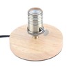 E26/E27 Table Lamp Holder Household Retro Wooden Lamp Base with