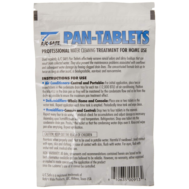 AC Safe Pan Tablets - 30 Count: Cleans scum in