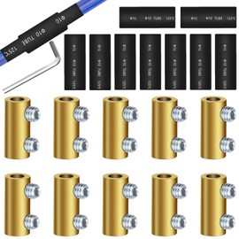 smseace 10Pcs 10 Gauge Wire Connectors with 10Pcs Heat Shrink Tubes,20Pcs Screws and Wrench 10 awg Splicing Quick Wiring Terminal 60 Amp Circuit Connector