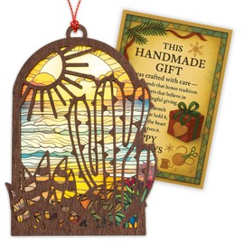 Cactus Ornaments for Christmas Tree, Christmas ornaments 2025, Cactus Ornament, Window Hanging Suncatcher Outdoor Indoor Art Decor for Home Garden, Cactus Classroom Decor, Mother's, Valentine's