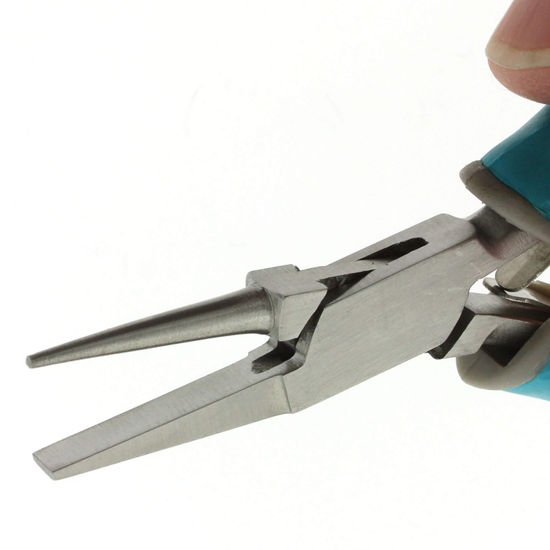 BeadSmith Simply Modern Series, Round/Flat Nose Pliers, 4.75 Inches Long