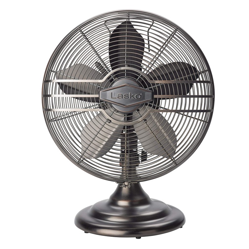 Lasko Oscillating Table Top Fan, Portable, 3 Quiet Speeds, for