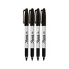 Sharpie Permanent Markers, Fine Point, Black Ink (4-Pack)