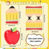 JULBEAR 50 Pcs Back to School Decorations, Apples Plates and