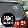 AS Dog Mom Paw Print Vinyl Decal Sticker White Car,